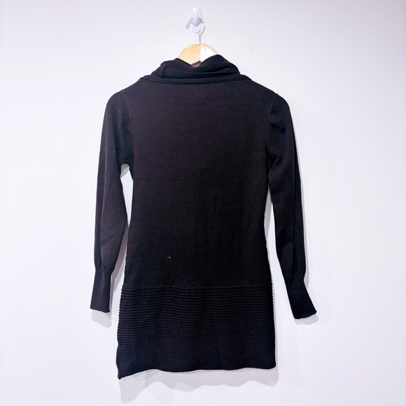 SUZY SHIER Brown knit tunic sweater | Cowl neck cozy style | X-Small • - Picture 2 of 8